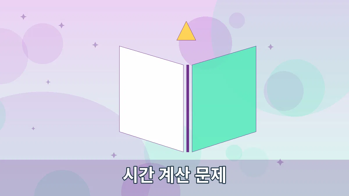 시간 계산 문제 안내 이미지 2